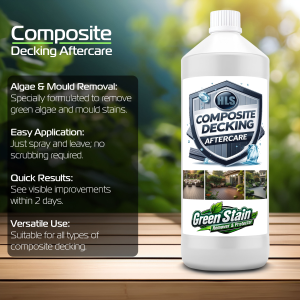 HLS Composite Decking Aftercare - Green Stain Remover & Protector 1L