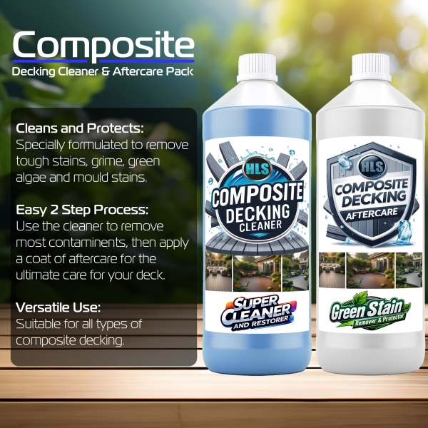 HLS Composite Decking Cleaner & Aftercare Pack 2L